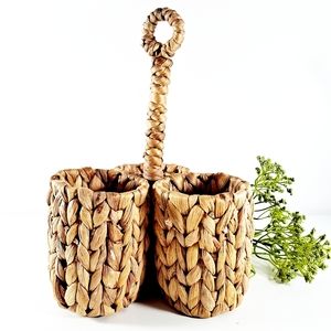 Rattan Woven Cutlery Caddy Basket